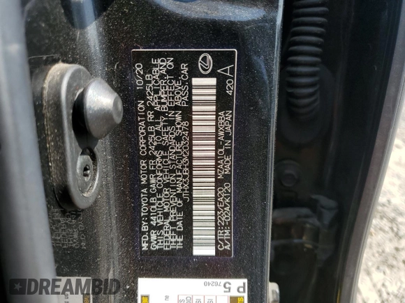 2021 Lexus UX 200 z VIN JTHX3JBH3M2032478, wystawiony jako Copart lot #61967115 z przebiegiem 51 207 mil mil oraz Szkoda całkowita • Salvage title. Historia ofert i sprzedaży dostępna na DreamBid. Obrazek 12.