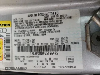 2016 Ford Fusion SE with VIN 1FA6P0HD1G5126495, listed as a Copart auction lot 45844355 with 145,545 mi miles and Salvage Title. Bid and sale history available at DreamBid. Image 15.