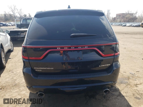 2016 Dodge Durango Limited with VIN 1C4RDJDG9GC485319, listed as a Copart auction lot 52536295 with 127,541 mi miles and Salvage Title. Bid and sale history available at DreamBid. Image 6.