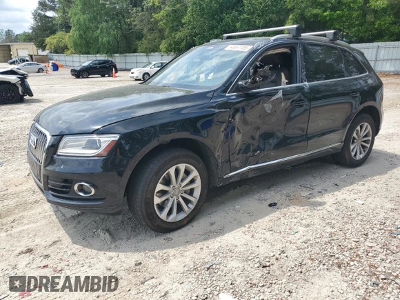 2013 Audi Q5 Premium with VIN WA1CFAFP8DA059460, listed as a Copart auction lot 54691185 with Not provided miles and Salvage title. Bid and sale history available at DreamBid. Image 1.