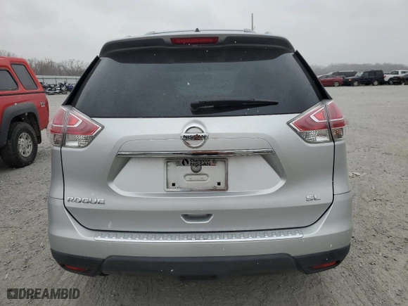 2016 Nissan Rogue SL with VIN 5N1AT2MT9GC899392, listed as a Copart auction lot 45960945 with 56,016 mi miles and Salvage Title. Bid and sale history available at carsss.com. Image 6.