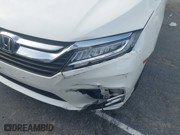 2018 Honda Odyssey Elite with VIN 5FNRL6H90JB024046, listed as a IAAI auction lot 42020880 with 45,536 mi miles. Bid and sale history available at carsss.com. Image 6.