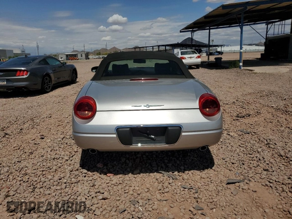 2004 Ford Thunderbird Deluxe with VIN 1FAHP60A74Y105934, listed as a Copart auction lot 53911905 with 22,412 mi miles and Salvage Title. Bid and sale history available at carsss.com. Image 6.