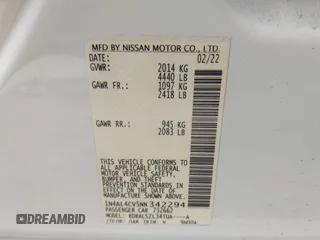 2022 Nissan Altima 2.0 SR with VIN 1N4AL4CV5NN342294, listed as a IAAI auction lot 41613438 with 52,740 mi miles. Bid and sale history available at carsss.com. Image 9.