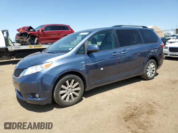 2017 Toyota Sienna XLE with VIN 5TDDZ3DC8HS168698, listed as a Copart auction lot 58201365 with 239,260 mi miles and Salvage title. Bid and sale history available at DreamBid. Image 1.