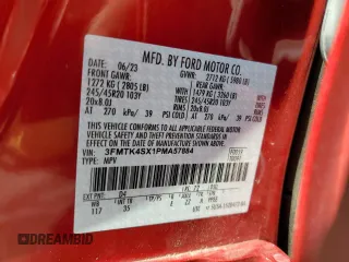 2023 Ford Mustang Mach-E GT with VIN 3FMTK4SX1PMA57884, listed as a Copart auction lot 55690085 with 4,724 mi miles and Salvage Title. Bid and sale history available at DreamBid. Image 13.
