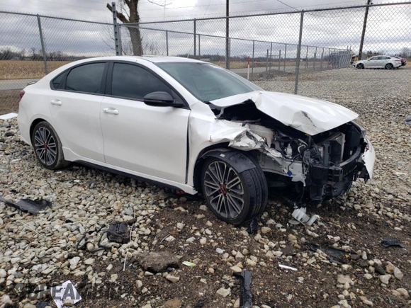 2023 Kia Forte GT with VIN 3KPF44AC4PE592342, listed as a Copart auction lot 47806575 with 35,035 mi miles and Salvage Title. Bid and sale history available at carsss.com. Image 4.