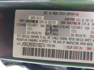 2013 Mazda CX-5 Sport z VIN JM3KE2BE9D0156274, wystawiony jako IAAI lot #41624466 z przebiegiem 159 017 mil mil oraz . Historia ofert i sprzedaży dostępna na DreamBid. Obrazek 9.