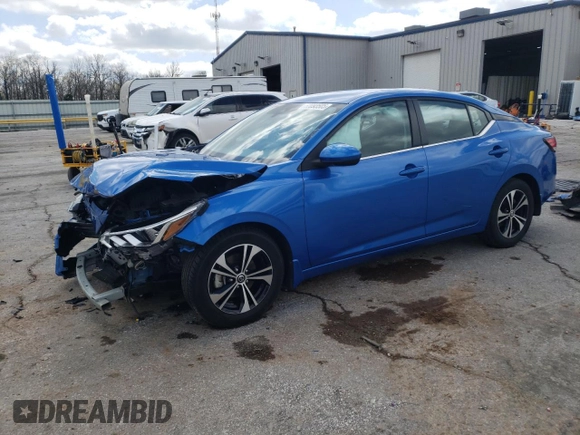 2022 Nissan Sentra SV with VIN 3N1AB8CV6NY237550, listed as a Copart auction lot 52093505 with 50,014 mi miles and Salvage Title. Bid and sale history available at carsss.com. Image 1.