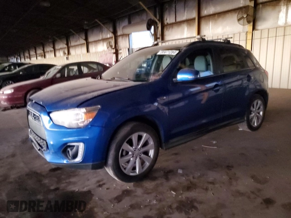 2015 Mitsubishi Outlander Sport 2.4 GT with VIN 4A4AP4AW7FE031115, listed as a Copart auction lot 85671284 with 143,713 mi miles and Salvage Title. Bid and sale history available at carsss.com. Image 1.