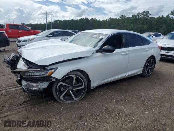 2021 Honda Accord Sport with VIN 1HGCV1F32MA099721, listed as a Copart auction lot 61086495 with 82,218 mi miles and Salvage title. Bid and sale history available at DreamBid. Image 1.