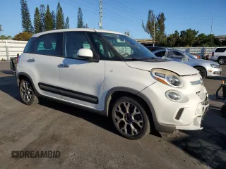 2014 FIAT 500L Trekking with VIN ZFBCFADH6EZ020390, listed as a Copart auction lot 48340845 with 51,621 mi miles and Salvage Title. Bid and sale history available at DreamBid. Image 4.
