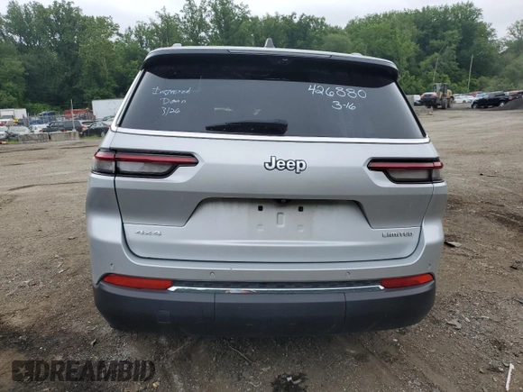 2024 Jeep Grand Cherokee Limited with VIN 1C4RJKBG7R8536310, listed as a Copart auction lot 62845795 with 45,474 mi miles and Salvage title. Bid and sale history available at DreamBid. Image 6.