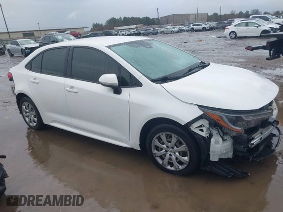 2020 Toyota Corolla LE with VIN JTDEPRAE9LJ097326, listed as a IAAI auction lot 41549785 with 155,892 mi miles. Bid and sale history available at carsss.com. Image 1.
