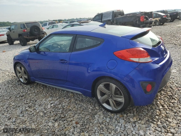 2014 Hyundai Veloster Turbo with VIN KMHTC6AE8EU183497, listed as a Copart auction lot 62950724 with 123,751 mi miles and Clean Title. Bid and sale history available at carsss.com. Image 2.
