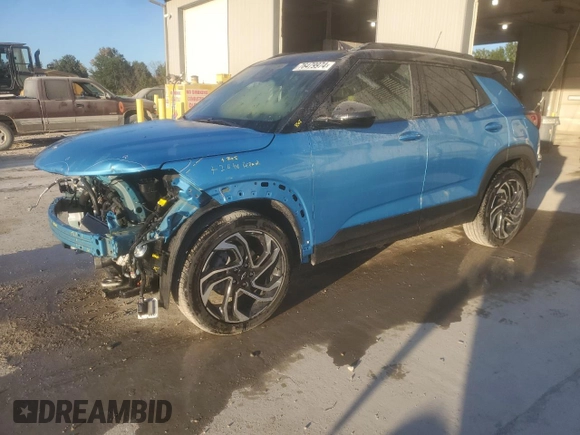 2025 Chevrolet TrailBlazer RS with VIN KL79MTSL5SB020835, listed as a Copart auction lot 76479974 with 2,136 mi miles and Salvage Title. Bid and sale history available at carsss.com. Image 1.