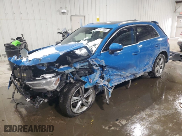 2019 Audi Q3 S line Premium Plus with VIN WA1EECF37K1067325, listed as a Copart auction lot 41913895 with 44,397 mi miles and Salvage Title. Bid and sale history available at carsss.com. Image 1.