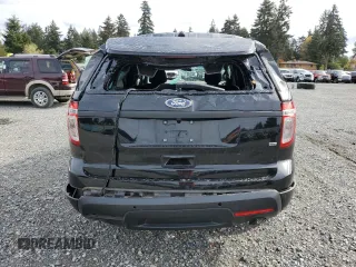 2014 Ford Utility Police Interceptor with VIN 1FM5K8AR9EGB91181, listed as a Copart auction lot 75281004 with 129,457 mi miles and Salvage Title. Bid and sale history available at carsss.com. Image 6.