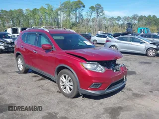 2016 Nissan Rogue SV with VIN KNMAT2MT0GP644465, listed as a IAAI auction lot 41898259 with 93,566 mi miles. Bid and sale history available at carsss.com. Image 1.