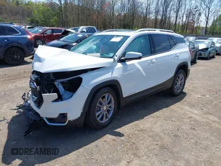 2023 GMC Terrain SLT with VIN 3GKALVEG6PL218217, listed as a IAAI auction lot 41917652 with 2,462 mi miles and . Bid and sale history available at carsss.com. Image 2.