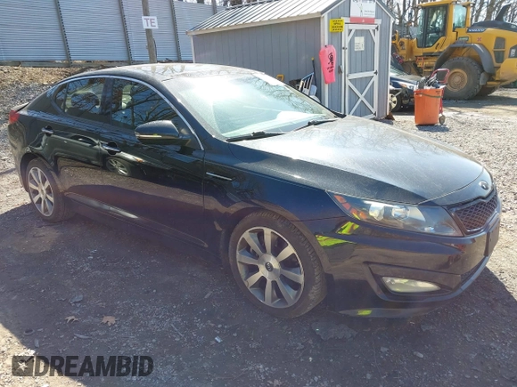 2013 Kia Optima SX with VIN 5XXGR4A65DG186542, listed as a IAAI auction lot 41824914 with 205,582 mi miles and . Bid and sale history available at DreamBid. Image 1.