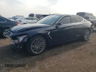 2020 Genesis G70 2.0T with VIN KMTG34LA1LU056822, listed as a Copart auction lot 60136795 with 24,940 mi miles and Salvage title. Bid and sale history available at DreamBid. Image 1.