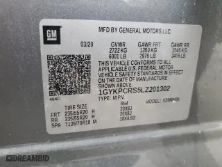 2020 Cadillac XT6 FWD Premium Luxury with VIN 1GYKPCRS5LZ201302, listed as a Copart auction lot 47898165 with 61,527 mi miles and Salvage Title. Bid and sale history available at carsss.com. Image 15.