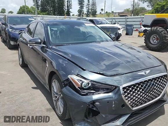 2021 Genesis G70 2.0T with VIN KMTG34LA8MU074008, listed as a Copart auction lot 62692345 with 33,204 mi miles and Salvage title. Bid and sale history available at DreamBid. Image 13.