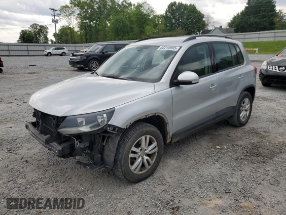 2017 Volkswagen Tiguan S with VIN WVGAV7AX9HK002092, listed as a Copart auction lot 52210695 with 113,791 mi miles and Salvage Title. Bid and sale history available at DreamBid. Image 1.