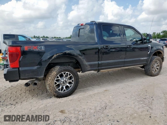 2021 Ford F-250 XL with VIN 1FT7W2BT6MEC47760, listed as a Copart auction lot 61908225 with 111,015 mi miles and Salvage title. Bid and sale history available at DreamBid. Image 3.