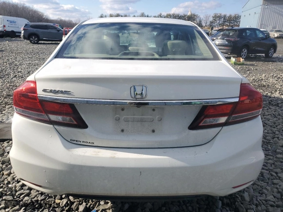 2013 Honda Civic Sdn LX with VIN 2HGFB2F5XDH534287, listed as a Copart auction lot 44019325 with 104,822 mi miles and Salvage Title. Bid and sale history available at carsss.com. Image 6.