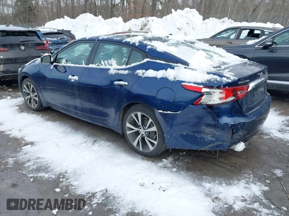 2017 Nissan Maxima SV with VIN 1N4AA6AP8HC365932, listed as a IAAI auction lot 41536444 with 106,607 mi miles. Bid and sale history available at carsss.com. Image 3.