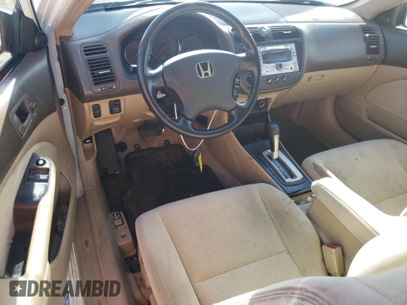 2005 Honda Civic Cpe LX with VIN 1HGEM22525L049352, listed as a Copart auction lot 73554414 with 79,872 mi miles and Salvage Title. Bid and sale history available at carsss.com. Image 8.