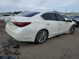2018 Infiniti Q50 3.0t SPORT with VIN JN1EV7AR9JM436033, listed as a Copart auction lot 48145445 with 0 mi miles and Salvage Title. Bid and sale history available at carsss.com. Image 3.