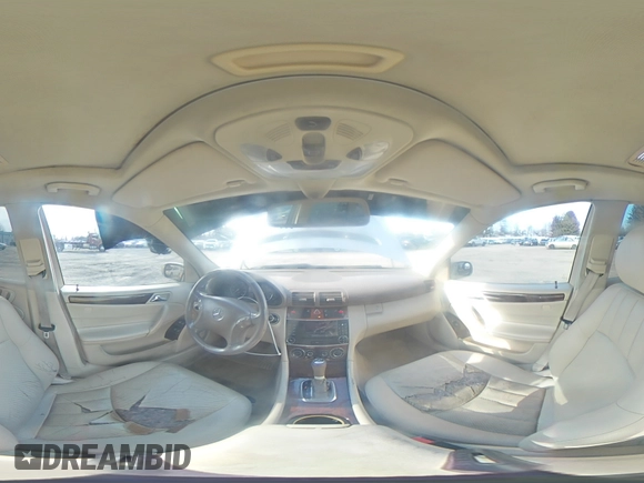 2005 Mercedes-Benz C 240 with VIN WDBRH81J65F655157, listed as a Copart auction lot 45287645 with 185,278 mi miles and Salvage title. Bid and sale history available at DreamBid. Image 12.