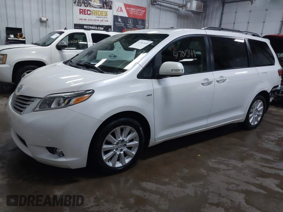 2016 Toyota Sienna Ltd with VIN 5TDDK3DC7GS138658, listed as a IAAI auction lot 41701349 with 189,413 mi miles. Bid and sale history available at carsss.com. Image 18.