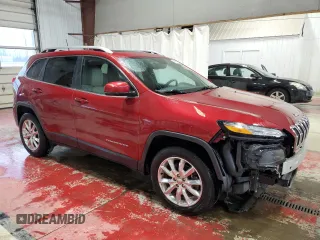 2016 Jeep Cherokee Limited with VIN 1C4PJMDS3GW204216, listed as a Copart auction lot 44033695 with 76,636 mi miles and Salvage Title. Bid and sale history available at DreamBid. Image 4.