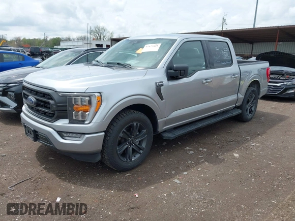 2023 Ford F-150 XL with VIN 1FTEW1C53PFC27546, listed as a IAAI auction lot 42123401 with 53,881 mi miles. Bid and sale history available at carsss.com. Image 2.