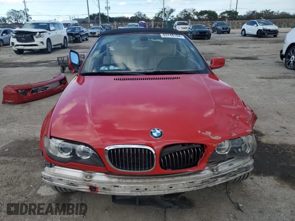 2005 BMW 3 Series 325Ci with VIN WBABW33485PL36370, listed as a Copart auction lot 83748104 with Not Provided miles and Non Repairable. Bid and sale history available at carsss.com. Image 5.