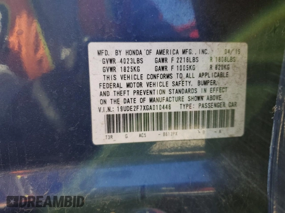 2016 Acura ILX Premium with VIN 19UDE2F7XGA010446, listed as a Copart auction lot 47272715 with 109,848 mi miles and Salvage title. Bid and sale history available at DreamBid. Image 12.