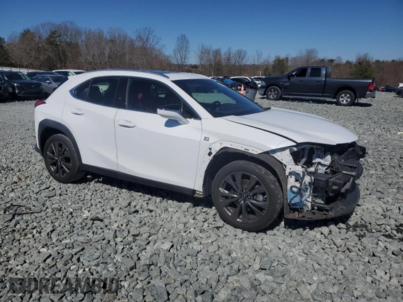 2019 Lexus UX with VIN JTHY3JBH4K2010023, listed as a Copart auction lot 46810405 with 92,306 mi miles and Salvage Title. Bid and sale history available at carsss.com. Image 4.