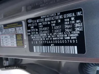 2016 Kia Sorento LX with VIN 5XYPG4A38GG057691, listed as a Copart auction lot 49957855 with 121,047 mi miles and Salvage Title. Bid and sale history available at carsss.com. Image 14.