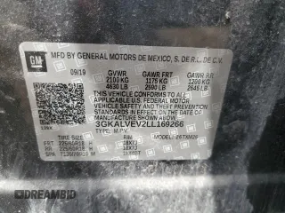 2020 GMC Terrain SLT z VIN 3GKALVEV2LL169266, wystawiony jako Copart lot #55943075 z przebiegiem 105 215 mil mil oraz Szkoda całkowita • Salvage title. Historia ofert i sprzedaży dostępna na DreamBid. Obrazek 13.