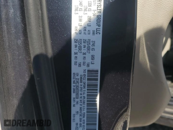2014 Chrysler Town & Country Touring with VIN 2C4RC1BG0ER396930, listed as a Copart auction lot 70237604 with 148,865 mi miles and Salvage Title. Bid and sale history available at DreamBid. Image 13.