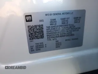 2021 Cadillac XT4 FWD Luxury z VIN 1GYAZAR49MF081955, wystawiony jako Copart lot #76611074 z przebiegiem 34 635 mil mil oraz Szkoda całkowita • Salvage title. Historia ofert i sprzedaży dostępna na DreamBid. Obrazek 14.