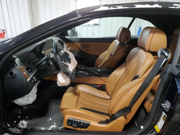2017 BMW 6 Series 640i with VIN WBA6F1C59HGT83569, listed as a Copart auction lot 88971115 with 0 mi miles and Salvage Title. Bid and sale history available at carsss.com. Image 7.