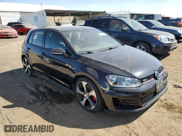 2016 Volkswagen Golf GTI SE with VIN 3VW4T7AU3GM001263, listed as a Copart auction lot 48008664 with 75,552 mi miles. Bid and sale history available at carsss.com. Image 4.