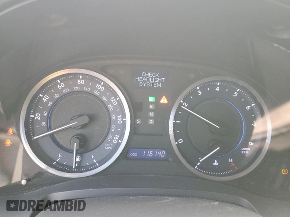 2012 Lexus IS 250 with VIN JTHCF5C29C5056580, listed as a Copart auction lot 47550255 with 116,140 mi miles and Salvage Title. Bid and sale history available at DreamBid. Image 9.
