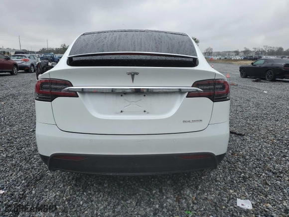 2019 Tesla Model X P100D with VIN 5YJXCDE48KF183130, listed as a Copart auction lot 42299365 with NaN miles and Salvage Title. Bid and sale history available at carsss.com. Image 6.