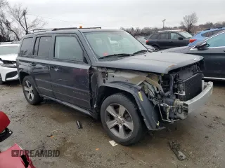 2016 Jeep Patriot High Altitude with VIN 1C4NJPFA8GD590575, listed as a Copart auction lot 44105545 with 96,137 mi miles and Salvage Title. Bid and sale history available at carsss.com. Image 4.